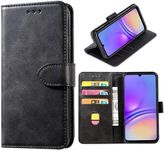 DMDMBATH for Samsung Galaxy A05 Case for Samsung A05 Wallet Case Shockproof Flip Flap Magnetic Clasp Protective for Galaxy A05 Cover with Cash Credit Card Slots for Samsung A05 (Black)