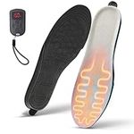 EYECURL Heated Insoles for Men Women Rechargeable: Heated Insoles with Intelligent Remote Control, Soft Cuttable Winter Work Heating Insoles fit Outdoor Sports (Size: M)