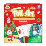 ZMLM Christmas Cards Foil Arts Gifts - Christmas Crafts for Kids, No Mess Foil Art Creative Activity Kits, Christmas Toys Gifts for 4 5 6 7 8 9 10 Girls Boys, with Envelopes and Stickers