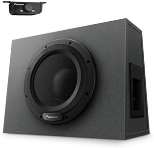 Pioneer TS-WX1010A 10” Sealed Active Subwoofer with Built In Amplifier, 1100 Watts Max Power Sub, Variable Bass Boost, Flexible Installation