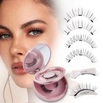 Magnetic Lashes 2 Pairs Reusable Magnetic Eyelashes with Applicator No Glue Magnetic Eye lashes Natural Look without Eyeliner Magnetic Lashes Kit(magnetic lashes-R3+A05)