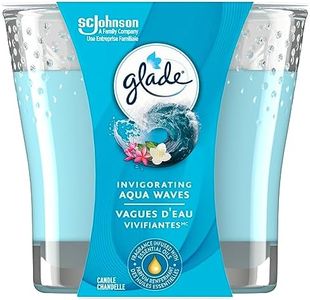 Glade Scented Candle, Aqua Waves, Air Freshener Infused with Essential Oils, 1-Wick Candle, 1 Count