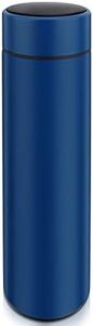 QiCheng&LYS 500ML Travel Mug, Flask with Temperature Display Vacuum Cup with Flask 304 Stainless Steel,Insulation Cup, Double Walled Vacuum for Heat and Cold Water (Blue)