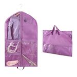 Waterproof Clothes Covers,40 inch Hanging Garment Bags with 3 Zipper Pockets,Foldable Dance Costumes Clothes Bag for Kids & Women,Suits Dress Hanging Cover with ID Slot,Travel Storage Bag (Purple)