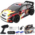 Losbenco Remote Control Car 1/16 Scale 30+MPH 4WD Drift RC Car, 7.4V 1200mAh RC Off-Road Car with Upgraded Brush Motor, 2 Sets of Tires and Light for 8-12 Years Old