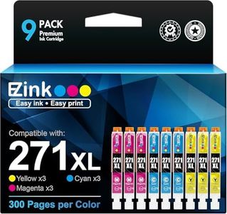 E-Z Ink Compatible Ink Cartridge Replacement for Canon CLI-271XL CLI 271 XL to use with TS6020 TS9020 TS8020 MG5720 MG5722 MG6820 MG6821 MG6822 MG7720 (3 Cyan,3 Magenta,3 Yellow) 9 Pack