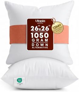 Utopia Bedding 26x26 Pillow Inserts, White Throw Pillows for Couch, 2 Pack