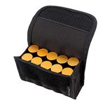 Kosibate Shotgun Shell Holder, Ammo Pouch fits for 12G 20 Gauge 10 Round, Tactical Molle Shotshell Carrier(Black)