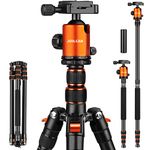 Victiv 80 inch Tripod for Camera DSLR, Aluminum Compact Tripod 82" Monopod 360° Ball Head Camera Tripod Professional Travel Tripods & Monopods Lightweight with Carry Bag