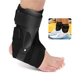 Ankle Brace with Side Stabilizer, Ankle Support for Men and Women,Ankle Compression with Adjustable Straps Walking Support for Sports,Sprained Ankle,Ligament damage and Injury Recovery,1 Piece(XL)