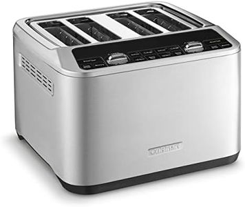 Cuisinart 4-Slice Lever less Motorized Toaster, 7-shade settings, 4 MemorySet feature, Silver (CPT-540C)