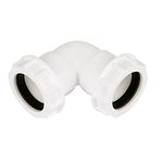 Merriway BH02915 Waste Compression 90 Degree Bend, 40mm, White