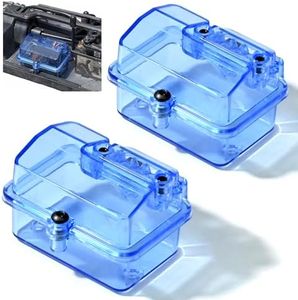 Fraizoe RC 2PCS Receiver Boxs Transparent Plastic Waterproof Protective Case for Huanqi 727 Slash 1/10 RC Car ESC Box with Easy Mounting, Lightweight Design for RC Car Receiver Protection