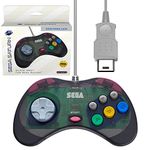 Retro-Bit Official Sega Saturn Controller Pad for Sega Saturn - Original Port - Slate Grey