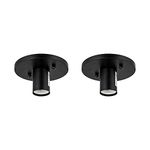 Sunlite 41606 Decorative Lamp Holder Light Fixture, 2-Pack, Medium Base (E26), 60 Watt Max (Bulb Not Included), Indoor Use, Steel Construction, Matte Black Finish, UL Listed for Damp Location Use