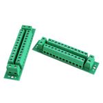 POFET 2PCS Power Distributor 3A Power PCB 12 Pairs of Output Ports for Model Railway Miniature City Model