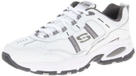 Skechers Men's Vigor 2.0 Serpentine Sneaker, White/Charcoal, 11.5