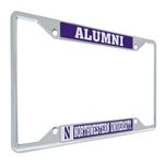 Desert Cactus Northwestern University Wildcats Metal License Plate Frame for Front or Back of Car Officially Licensed (Alumni)