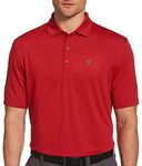 Callaway Men's Fine Line Stripe Short Sleeve Golf Polo Shirt Tango Red