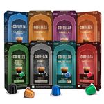 COFFEEZA Value Pack Of 80 Coffee Capsules - Aluminium Coffee Pods | Box Of 8 (80 Capsules) - 0.97 Pounds