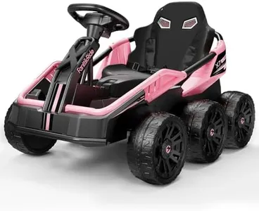 FanttikRide 12V Ride on Toys for Big Kids, 6 Wheels UTV, 4x45W 4MPH Powerful Electric Car, 4-Wheel Drive, Parent Remote, 4 Shock Absorbers, Perfect Choice for Ages 3 and Up, X7 Classic Light Pink