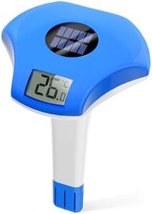 BALDR Pool Thermometer Floating Easy Read, IPX8 Waterproof, Solar Powered Digital Pool Thermometer with LCD Screen for Swimming Pool/Hot Tub/Aquarium (Navy)