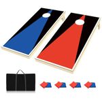 4×2FT/3×2FT Cornhole Set Corn Hole Boards: Wooden Cornhole Boards Premium Bean Bag Toss Game Set, w/ 8 Corn Hole Bags and Scoreboard, Corn Holes Outdoor Games for Adults and Family (SBC64)