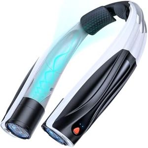 Portable Neck Fan with 6 Powerful Speeds, 6000mAh Rechargeable 20Hrs Battery Life Wearable Hands-Free Hair-Friendly Cooling, Patented Vertical Airflow Personal Fans for Women Men Office Travel - Black