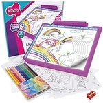 Artworx Light Up Tracing Pad Set - Light Board Drawing Pad for Kids - Arts and Craft Toys for Girls - Drawing Set for Kids 6-12 - Light-Up Tracing Pad