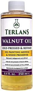 TERLANS Anatolian Walnut Oil Refined, 8.4 Fl. Oz (250 ml) Natural Oil Painting Medium & Wood Finish