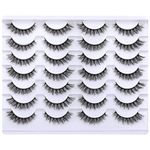 Newcally Cat Eye Lashes Natural Look False Eyelashes Short Wispy 3D Fluffy Fake Eye Lashes Pack 14 Pairs