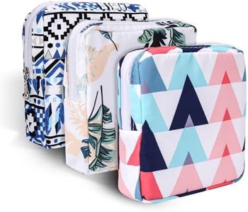 KALIONE 3 Pcs Period Bag, Period Pouch Pad Bag, Sanitary Napkin Storage Bag, Portable Period Bag for Teen Girls Women, Sanitary Pads Bags for Women, Period Bags Tampon Storage Pouch