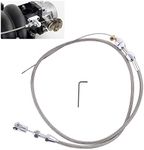 WOWYZL 36" Stainless Steel Braided Throttle Cable Kit Compatible with 97-07 Chevrolet/Chevy LS1 Engine 4.8L 5.3L 5.7L 6.0L Throttle Cable Repair Kit Stainless Steel Accelerator Cable