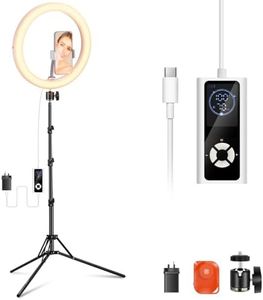 NEEWER RH12B Pro 12" 30W High Power LED Ring Light with 71" Tripod Stand Compatible with iPhone, 3290lux Bi Color Selfie Circle Light Phone Holder for Video Recording Makeup Stream, 2900-7000K CRI97+