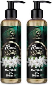 Olio Massaggio Monoi de Tahiti 2 x 200 ml - Olio per il corpo con Cocco - Jojoba - Mandorla - Vinaccioli - Estratto di Fiori di Gardenia - Olio da Massaggio