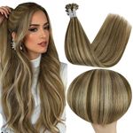 Full Shine 18 Inch U Tip Remy Hair Extensions Highlight Color 3 Mixed 27 Honey Blonde Tip Fusion Human Hair Extensions 50 Gram Prebonded Extensions Straight U Tip Keratin Glue Hair 1 Gram Per Strand