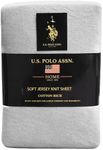 U.S. Polo Assn. All Season, Soft and Cozy T-Shirt Material, 1800 Thread Count 4-Piece Heather Jersey Sheet Set