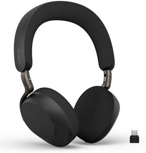 Jabra Evolve3 75 On-Ear Bluetooth Headset kabellos mit Mikrofon für Büro, USB-C, KI-Sprachanruf, Erweiterte Aktive Geräuschunterdrückung, 22h Akku, für Online Meeting Apps, Schwarz