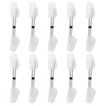 Taylor & Brown 10 Pairs of Plastic Shoe Trees Maintain Shape Shaper Shoes Footwear Stretcher Spiral Spring Transparent White Compatible for Men or Women Shoes