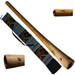 Australian Treasures: Handcrafted Didgeridoo with Ikat Bag - Beginner-Friendly Wind Instrument for Meditative Sounds - FREE DIDGERIDOO KEYCHAIN AND DISCOUNT COUPON FOR DIDGERIDOO LESSONS INCLUDED