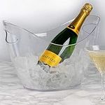 URBNLIVING Large Drinks Cooler Champagne Wine Beer Drinks Bucket Bowl Acrylic Transparent With Handles