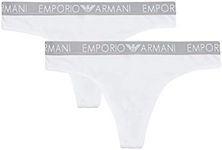 Emporio Armani Women's Iconic Cotton Underwear, Bianco, S