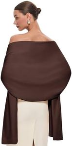 PULI Women's Pashmina Shawl Wraps for Evening Dress Large Scarf Blanket Long Wedding Bridal Winter Warm Shoulder Wrap caramel