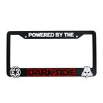 LP Frameworks Powered by The Darkside 3D Raised License Plate Frame | 1 Pack Car License Plate Cover | Universal CAN Black License Plate Holder | Auto Accessories (Car, Truck and SUV)