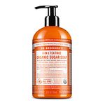 Dr Bronner’s 4-in-1 Organic Tea Tree Sugar Soap, Made with Organic Oils, Sugar and Shikakai Powder, For Hands, Body, Face & Hair, Fair Trade Certified & Vegan Friendly, 335ml Recycled Pump Bottle