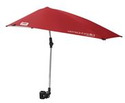 Versa-Brella Umbrella, Multi-purpose Sun Umbrella for Garden, Easy Folding Setup, Firebrick Red, 40" x 42"/102cm x 107cm