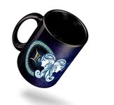 ECFAK Gemini Zodiac Sign with Quotes Printed Black Coffee/Tea Mug for Birthday Gifts for Friend | Horroscope | Gifting Mug