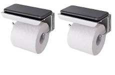 ACHRO Self Adhesive and Wall Mounting Toilet Paper Holder Stainless Steel (Pack of 2)