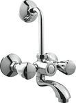 Hindware Contessa Plus F330020CP Wall Mixer with Provision for Overhead Shower with 115mm Long Bend Pipe (Chrome), Brass