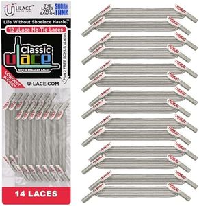 uLace Classic No Tie Shoelaces - Metallic Silver Elastic Shoe Laces for Sneakers | Stretchy, Elastic Laces for Slip-On Convenience and Comfort | Easy Installation, No Tie Laces for Teens and Adults